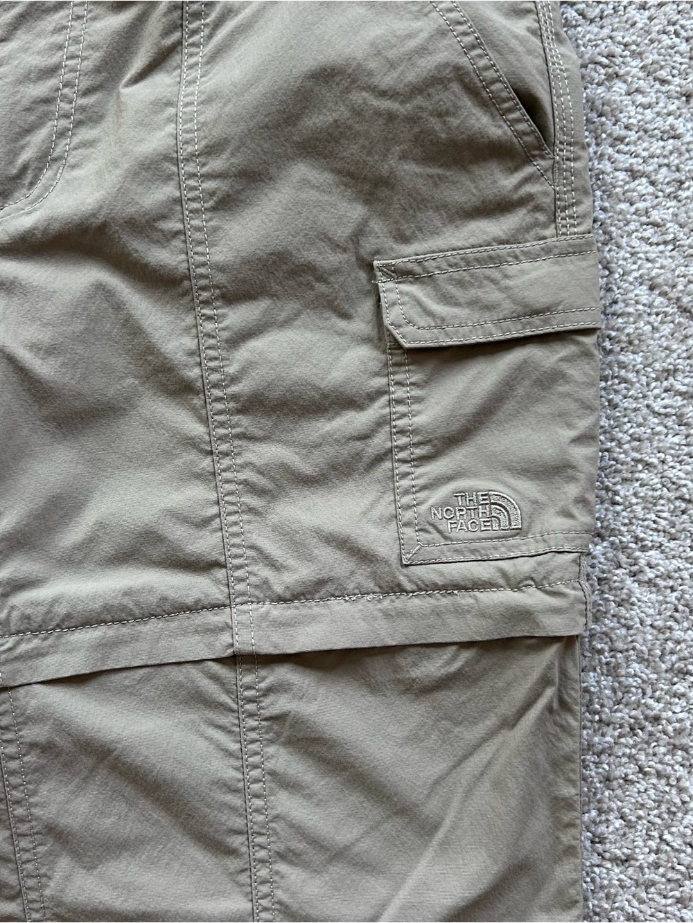 The North Face Women's 8 Long Horizon Convertible Hiking Pants Cargo Khaki Tan - Picture 4 of 11